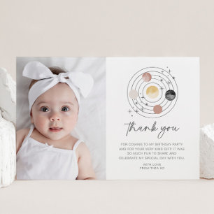 Erste Reise um die Sonne Vielen Dank Einladung