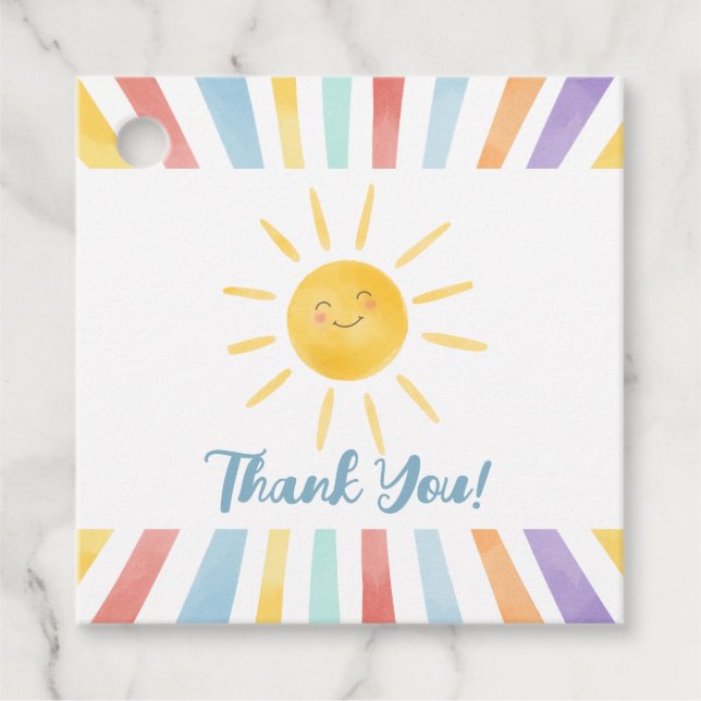 Erste Reise um die Sonne Vielen Dank Geschenkanhänger (Vorderseite)