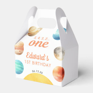 Erste Reise um die Sonne Weltraum 1. Geburtstag Geschenkschachtel