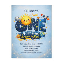 Erste Reise um die Sonne Weltraum Erster Geburtsta