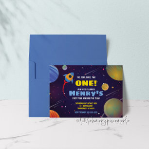 Erste Reise um die Sonne zum Geburtstag Einladung