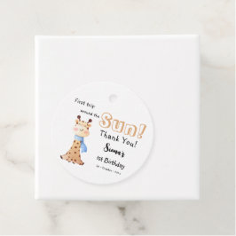 Erste Reise um die Sun Giraffe 1. Geburtstag Geschenkanhänger