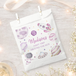 Erste Reise um die Sun Girl Space 1. Geburtstag Geschenktütchen