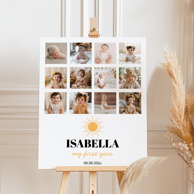 Erste Reise um Sun Birthday Meilenstein Poster (Von Creator hochgeladen)