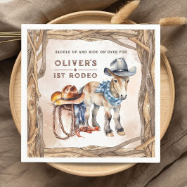 Erste RODEO | Boy Cowboy 1. Geburtstag Party Serviette