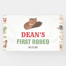 Erste Rodeo Cowboy 1. Geburtstagsparty
