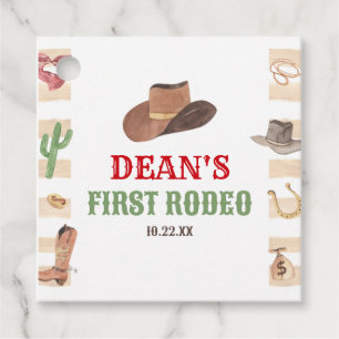 Erste Rodeo Cowboy 1. Geburtstagsparty Geschenkanhänger