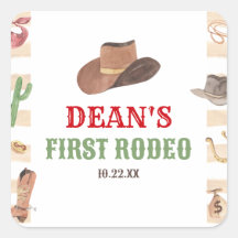 Erste Rodeo Cowboy 1. Geburtstagsparty