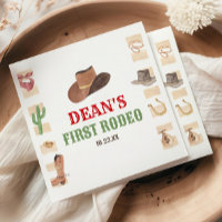 Erste Rodeo Cowboy 1. Geburtstagsparty