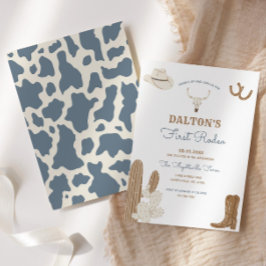 Erste Rodeo Cowboy Geburtstagsparty Einladung