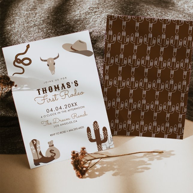 Erste Rodeo Cowboy Geburtstagsparty Einladung (Von Creator hochgeladen)