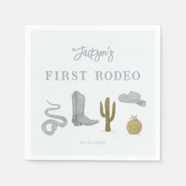 Erste Rodeo Cowboy Geburtstagsparty Serviette