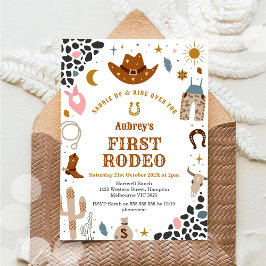 Erste Rodeo Cowboy Western 1. Geburtstagseinladung Einladung