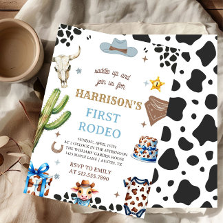 Erste Rodeo-Einladung, meine erste Rodeo-Einladung Einladung