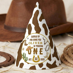 Erste Rodeo Western Cowboy Boys 1. Geburtstagsfeie Partyhütchen