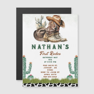 Erste Rodeo Western Pferde Cowboy Hat Kaktus Magnetkarte