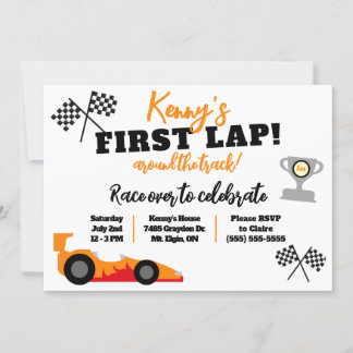 Erste Runde um die Spur, die Geburtstagsparty der  Einladung