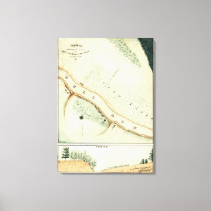 Erste Schlacht bei Bull Run - Panorama des Zivilen Leinwanddruck