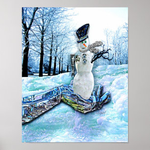 Erste Schnee auf Canvas Print Poster
