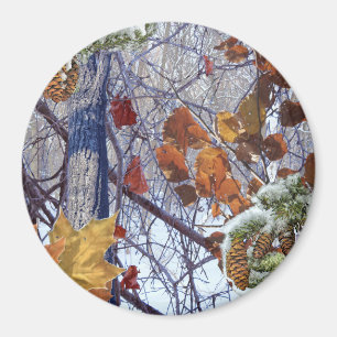 Erste Schnee Winter Camouflage Dekoration Magnet