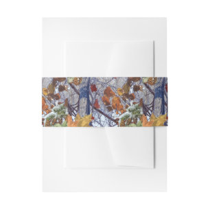 Erste Schnee Winter Camouflage Print Einladungsbanderole