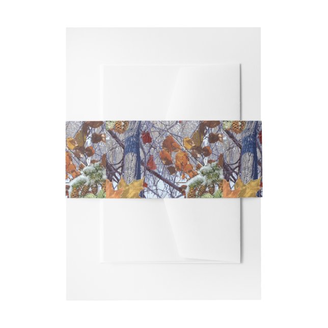 Erste Schnee Winter Camouflage Print Einladungsbanderole (Vorderseite Beispiel)