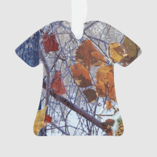 Erste Schnee-Winter-Szene Camouflage Malerei Ornament