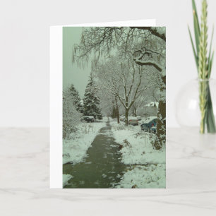 Erste Schneefälle Feiertagskarte