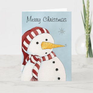 Erste Schneeflocke-Weihnachtskarte Feiertagskarte