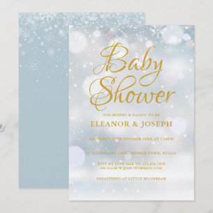 Erste Schneeflocken-Paar-Baby-Party / Sprinkle Einladung
