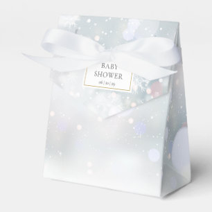 Erste Schneeflocken Winter-Baby-Party Geschenkschachtel