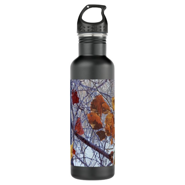 Erste Schneewinterdrucke Camouflage Trinkflasche (Vorderseite)