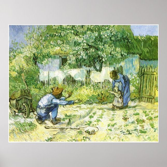 Erste Schritte 1890 Vincent van Gogh (1853-1890) Poster (Vorne)