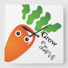 Erste Schritte in der Agrarüberwachung Quadratische Wanduhr