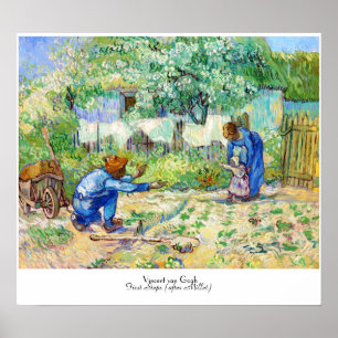 Erste Schritte (nach Millet) Vincent van Gogh Art Poster