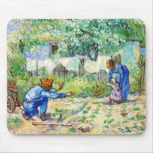 Erste Schritte (nach Millet) Vincent van Gogh Kuns Mousepad