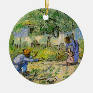 Erste Schritte (nach Millet) von Vincent van Gogh Keramik Ornament