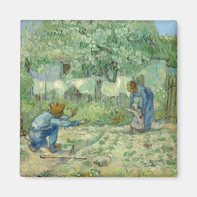 Erste Schritte nach Millet von Vincent Van Gogh Magnet (Vorne)