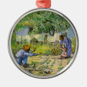 Erste Schritte (nach Millet) von Vincent van Gogh Ornament Aus Metall