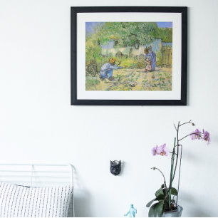 Erste Schritte (nach Millet) von Vincent van Gogh Poster
