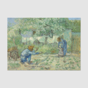 Erste Schritte nach Millet von Vincent Van Gogh Seidenpapier
