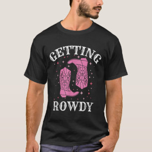 Erste Schritte Rowdy Bride Groom Western Wedding B T-Shirt