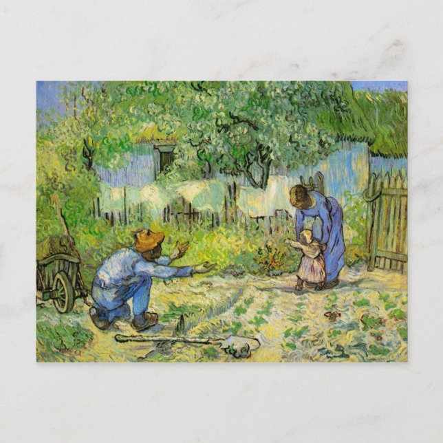 Erste Schritte von Vincent van Gogh Postkarte (Vorderseite)