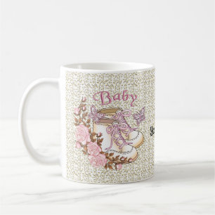 Erste Schuhe für Baby Mädchen Kaffeetasse