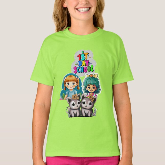 "Erste Schulklick" T-Shirt (Vorderseite)