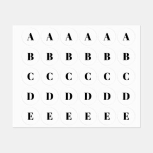 Erste Schwarz-weiße Anpassung von Monogramm Etiketten