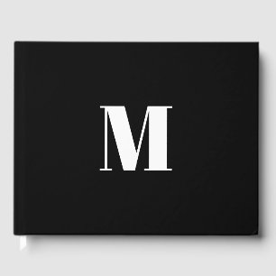 Erste Schwarz-weiße Anpassung von Monogramm Gästebuch