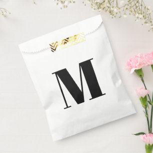 Erste Schwarz-weiße Anpassung von Monogramm Geschenktütchen