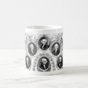 Erste sechs USpräsidenten Kaffeetasse