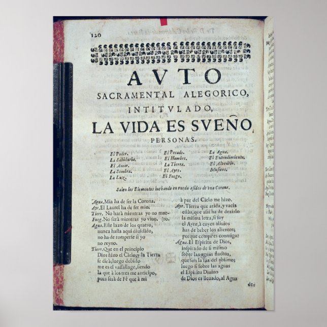 Erste Seite von "La Vida es Sueno" Poster (Vorne)